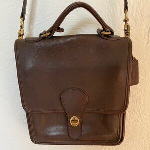 Vintage Brown Leather Coach Bag